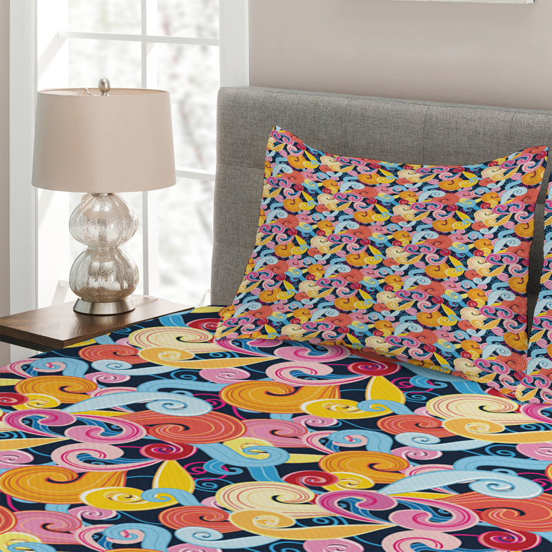 Modern & Contemporary Polyester Coverlet, Queen Bedspread + 2 Shams