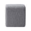 Tabouret de pieds doux en coton gris tricoté à la main, dimensions de 16,51 pouces, trait attrayant, profond, large, grand