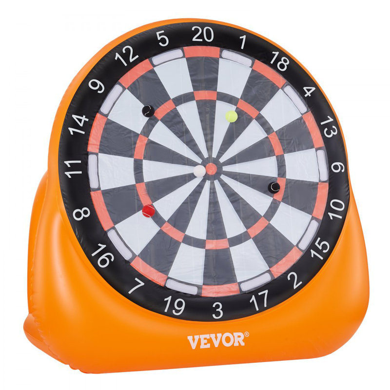 Jeu de fléchettes de soccer gonflable de plus de 6 pi avec pompe de tennis 4 Kick Balls 12