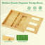 Organisateur de rangement en bambou pour tiroir de cuisine - 1 boîte, 4 compartiments compatible avec les sacs gallon, pinte, sandwich et collation-125938201