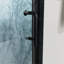 34 à 35 3/8 po X P 72 po H Portes de douche pliantes sans cadre en noir mat avec verre transparent