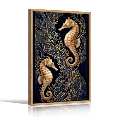 Hippocampe, reproduction d'art sur toile, ensemble de 1