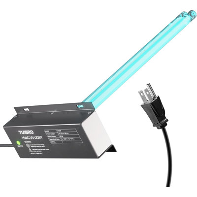 TURBRO 36W HVAC UV Light Kit for Ducted AC UV36P, 36W, 120V, 4-Pin 2G11 base, 15.2in lamp, ETL/CARB certified, install template, for HVAC ducted systems