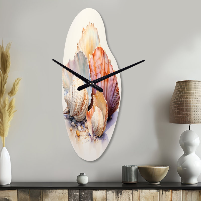 Gotsch - Curved Shape Large White Wall Clock Sculpture, Grand