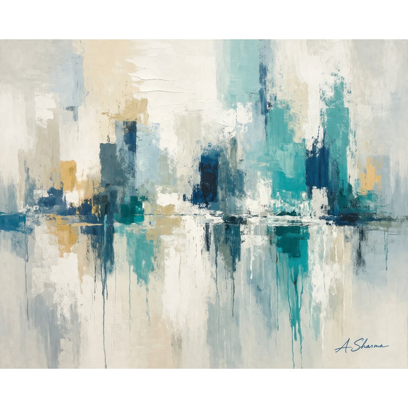Art mural sur toile Coastal Highrise, 40"W x 30"H x 1.5"D