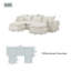Canapé modulaire de 109,4 po, configurations en forme de U / en L / de canapé-lit / droit, velours côtelé adapté aux animaux de compagnie, aucun assemblage requis, modules légers