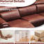 Upholstered 29.75 " Leather Power Reclining Sectional