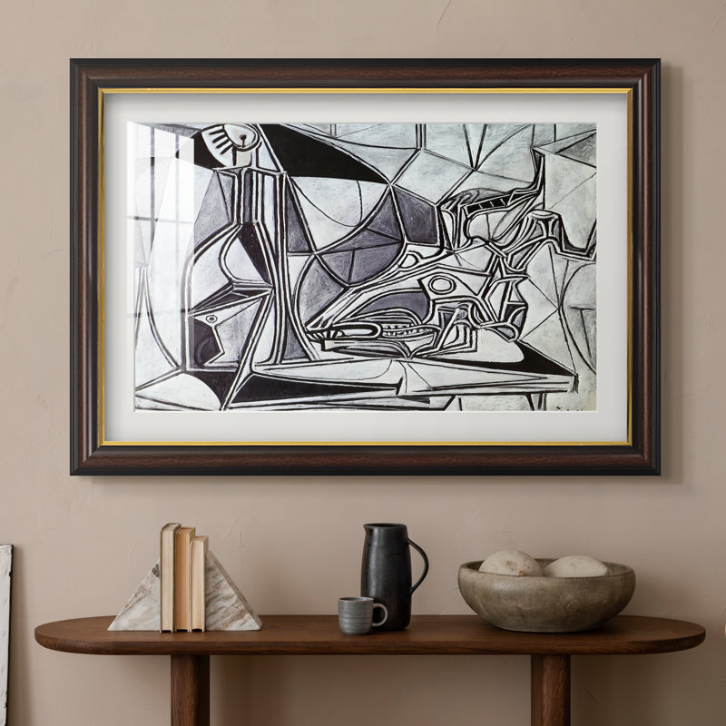 Crâne de chèvre, bouteille et chandelle, 1952 - Pablo Picasso - Reproduction encadrée sur mesure, 20x28 INNER SIZE