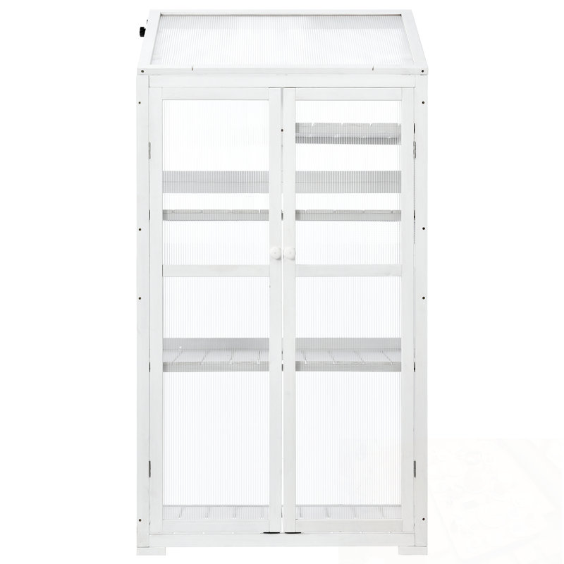 Table de rempotage avec roues et tablettes réglables, Blanc