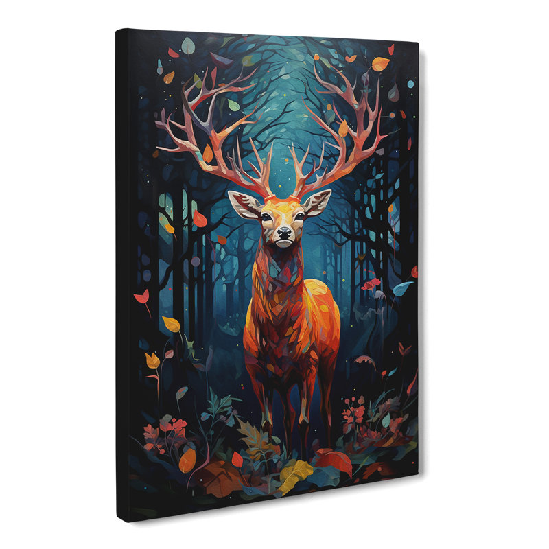 Deer Orphism No.2 - Wrapped Canvas, 60cm H x 40cm W x 3cm D