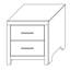Table de chevet l 24 po Zarrah-785742075
