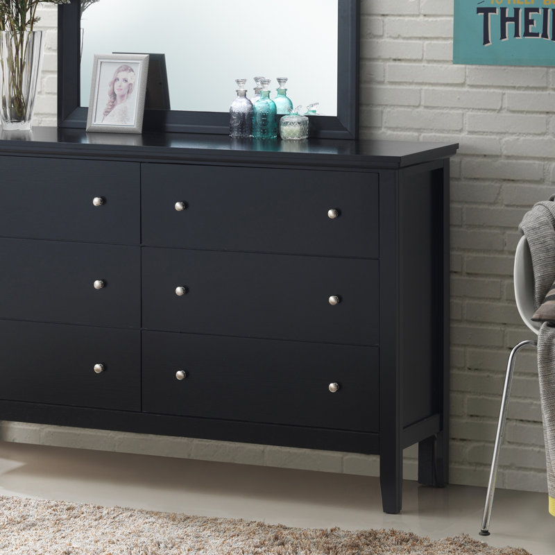 Commode, tiroir durable, Noir