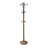73" Tall Chrome And Wood Coat Rack, Oak Finish
