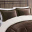 Édredon Cozy King - pour mélanger des taies décoratives de l 20 po x L 36 po, un coussin d'ambiance de détente de 18 po de largeur brun, lavable à la machine, l édredon de l 102 po-131212854-131212856