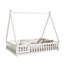 Structure de lit double pleine grandeur avec porte et garde-corps, lit pour enfants Montessori Teepee