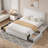 Full Size Bed with Storage Drawers Upholstered Platform Bed Adjustable with Nailhead Trim Headboard Wooden Slats Support Bed Frame-100041930-88284569