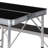Redcliffs Foldable Camping Table Set With 2 Benches Black