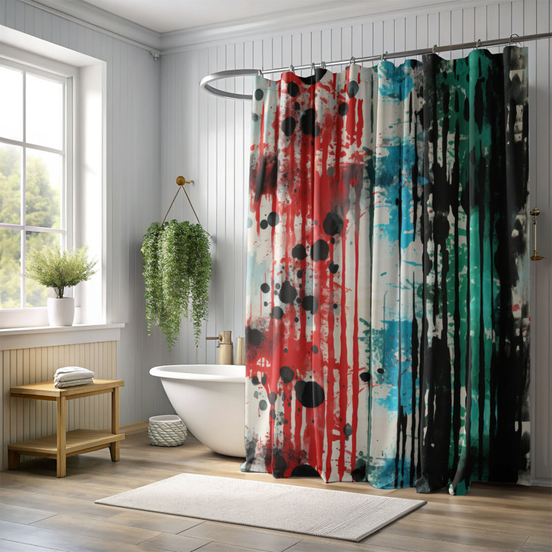 Bold Stripes - Premium Shower Curtain, 74"H x 71"W