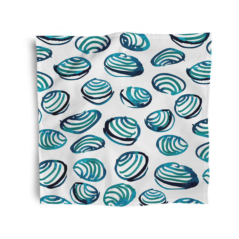 Eastbourne Polyester Geometric Square Napkin, Teal