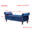 Aijia 63 "Velvet multifonctionnel banc de rangement rectangulaire canapé tabouret boutons capitonné avec garniture cloutée pieds en bois massif avec 1 coussin