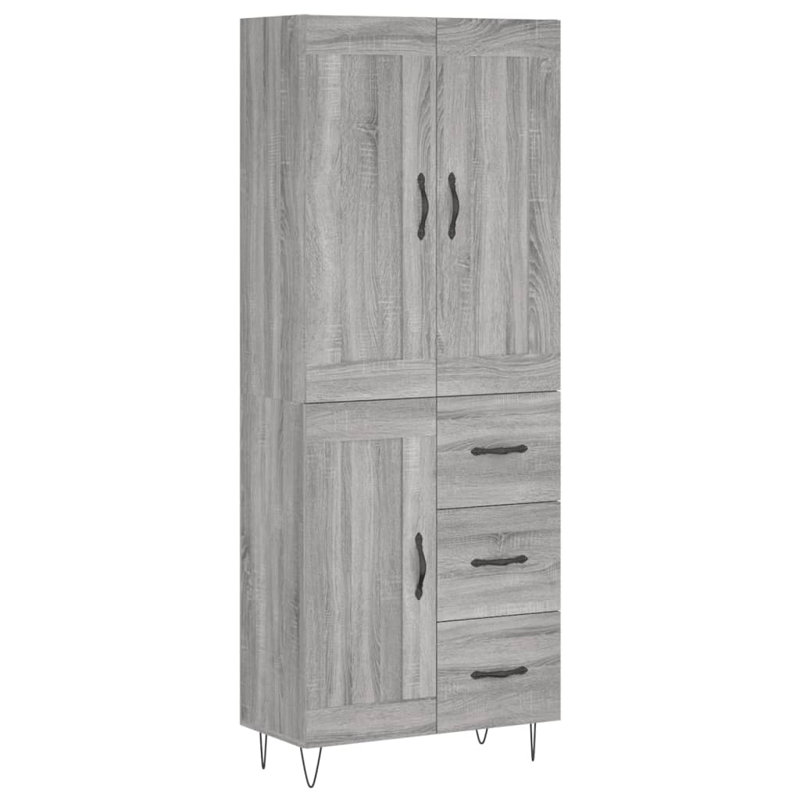 Binoche 69.5 Wide 3 Drawer, Grey Sonoma