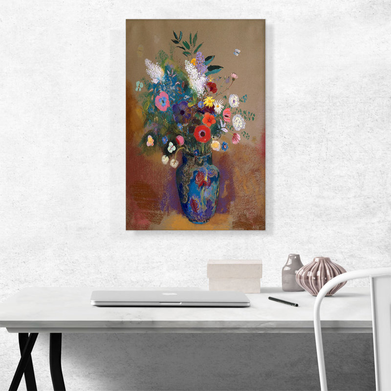 «Bouquet of Flowers 1905» par Odilon Redon, reproduction d'art sur toile tendue, H 26 po x l 18 po x 1,5 po