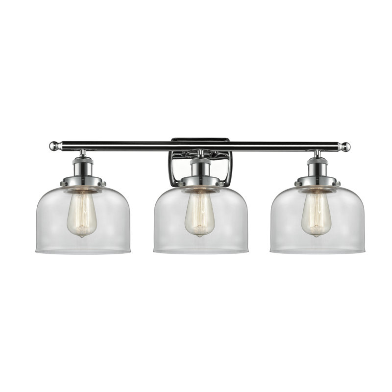 Éclairage pour salle de bain à 3 lumières 28 po Ballston Urban Bell, Incandescent, Clair, Chrome poli