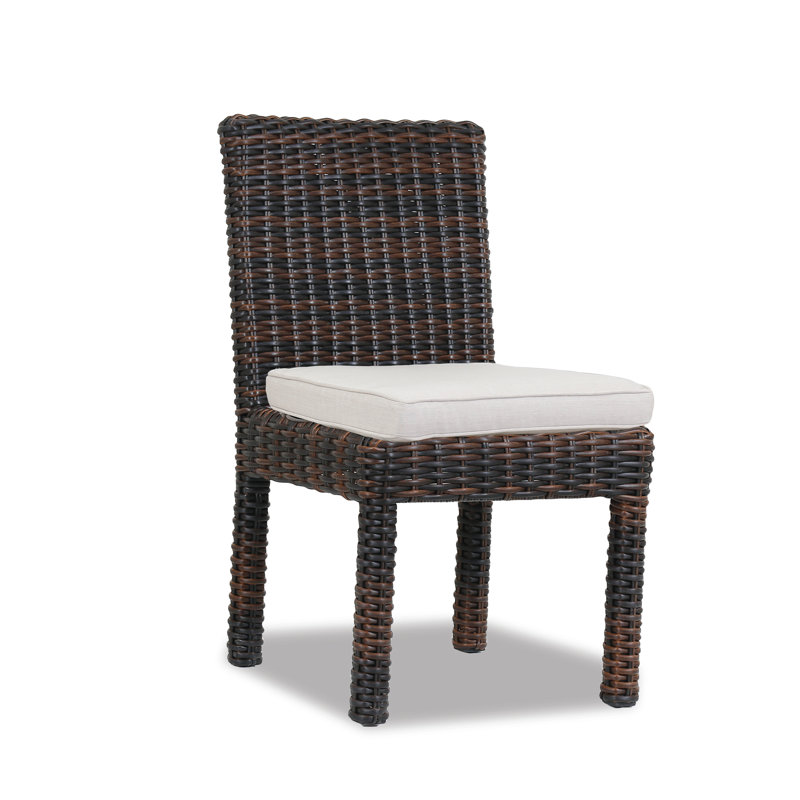 Chaise de patio avec coussin Nassau, Toile lin Sunbrella®, Chocolat