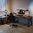 Nut-brown+Black Solid Wood+Iron with 3 drawers desk-375103411-375103422