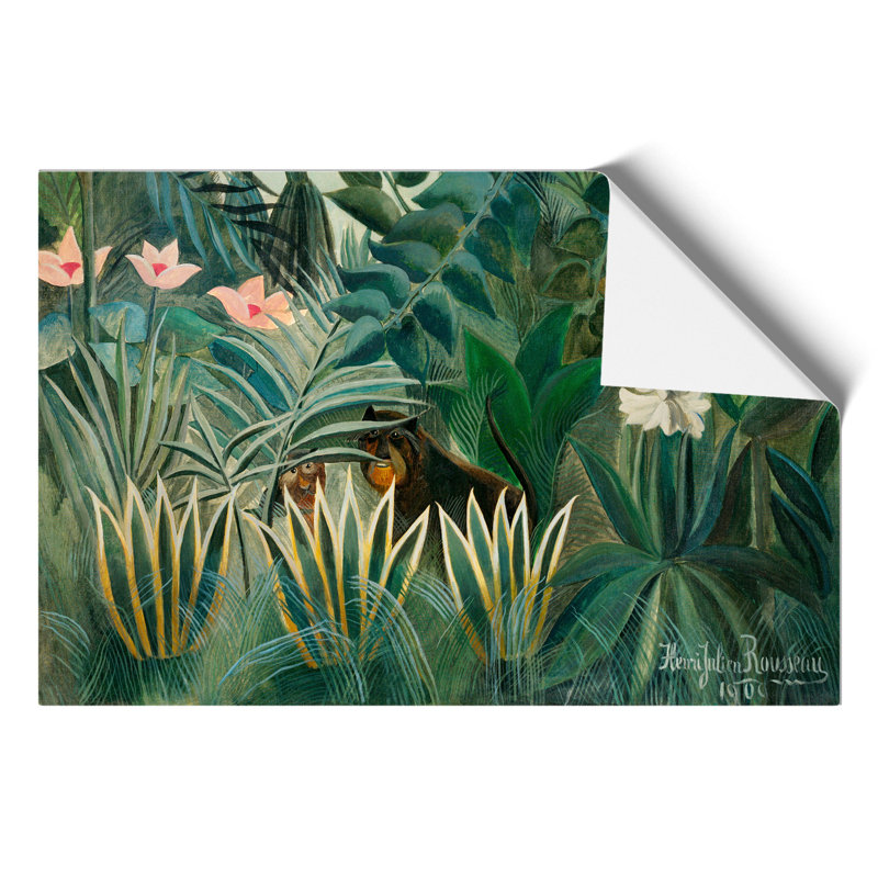 The Equatorial Jungle by Henri Rousseau - No Frame Painting, 30cm H x 42cm W x 0.1cm D