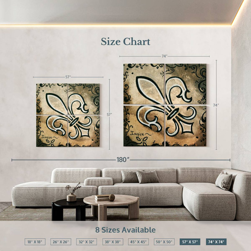 Kerner Fleur-De-Lis Shine, 74" H x 74" W