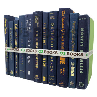 Livres décoratifs bleu marine