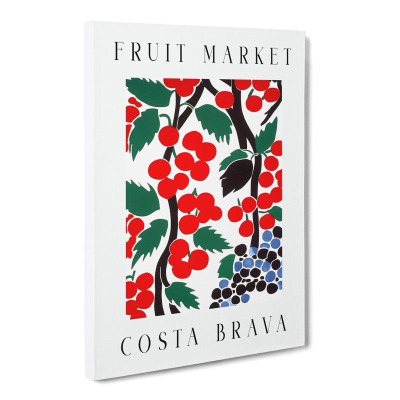 XMKTMKT-148 Cherry Costa Brava Fruit Market - Wrapped Canvas