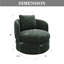 Fauteuil d'appoint pivotant en tonneau pivotant 30 po avec oreiller-1758735537