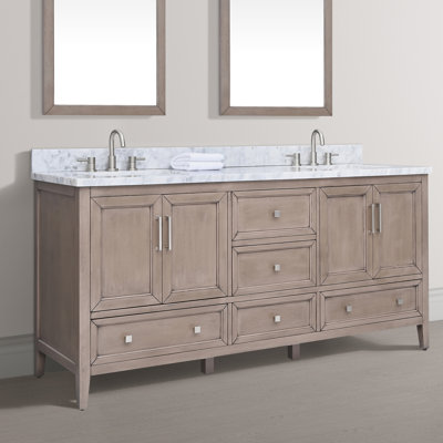 Ensemble de meuble-lavabo double l 73 po x P 22 po x H 35 po Oversal