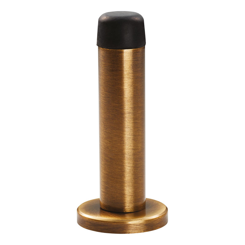 Suzette Brass Baseboard Door Stop, Antique Brass