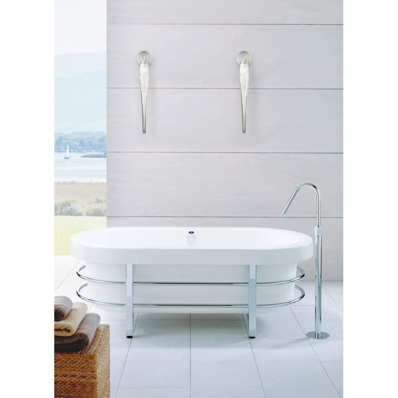 Ice 1 - Light Armed Sconce, Clear Satin Nickel, GY6.35 Xenon 35W