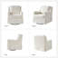 Chaise berçante pivotante en duvet et mélange de coussins 30 po Lillie-400842025