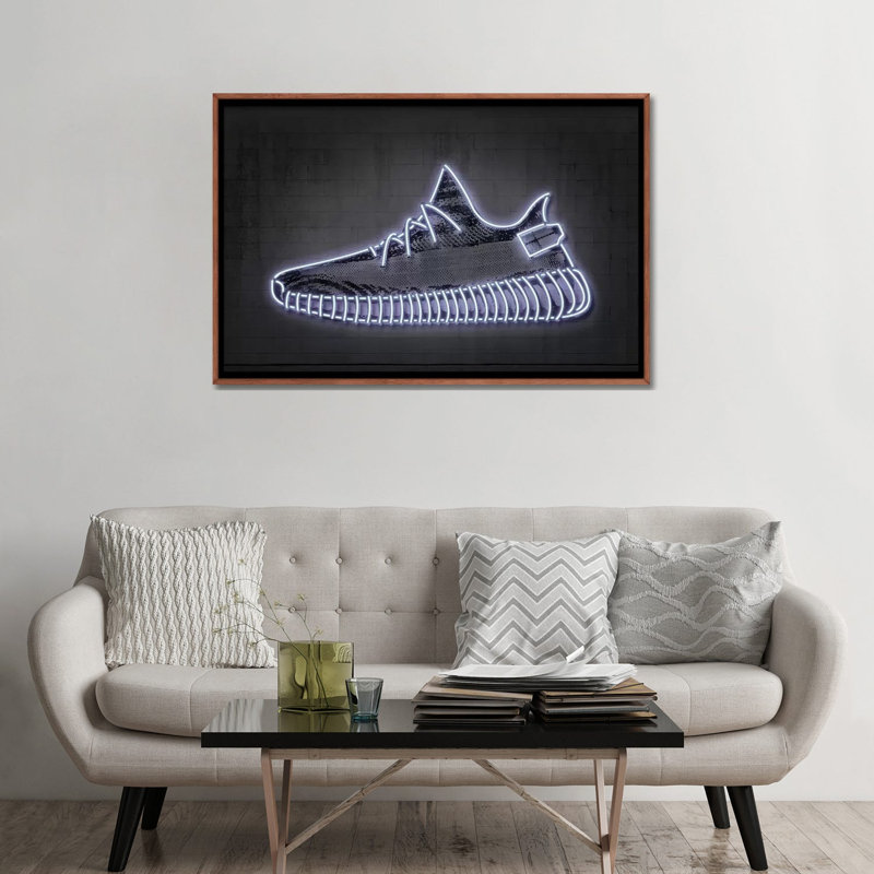 « Sneaker Y » par octave Mielu-impression d’art graphique, Pas de tapis, H 32 po x l 48 po x 1,5 po, Cadre bois classique