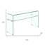 Console 43 "en verre transparent avec tablette