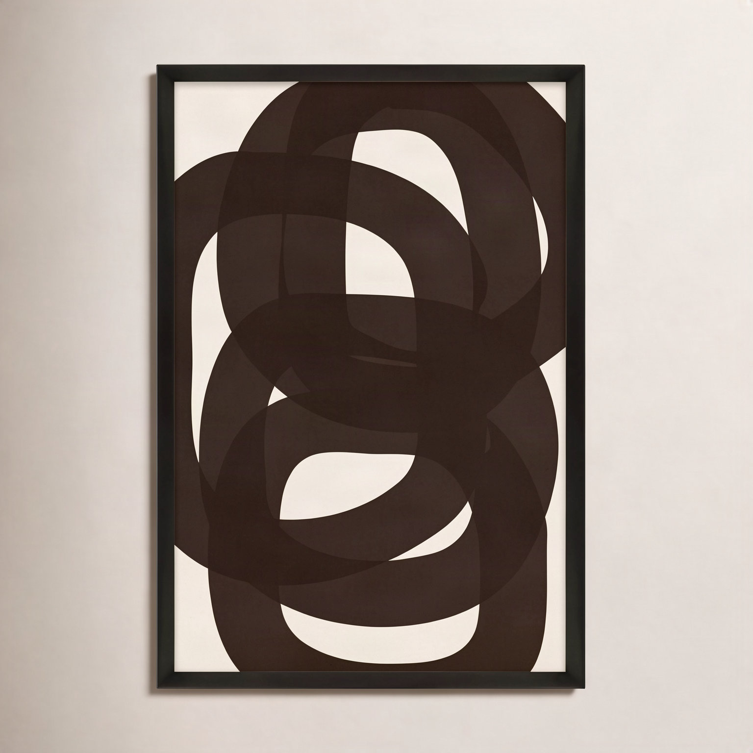 Denyer "Circular Harmony" Print, Black Framed Paper, 25" H x 17.5" W x 1.25" D