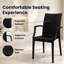 Fauteuil de patio empilable sans assemblage Mace - Chaise de salle à manger moderne en tissu toutes saisons imperméable et robuste-124128378-30181371