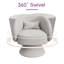 Fauteuil demi-tonneau pivotant rembourré (ensemble de 2)-142785848