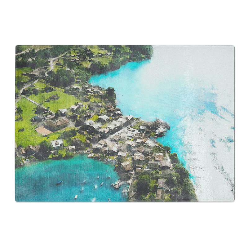 Over Grindelwald in Switzerland Painting Chopping Board, 0.4cm H x 28.5cm W x 39cm L
