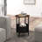  2 Pcs Round End Table With Felt Storage Basket Sturdy Metal Frame For Bedroom