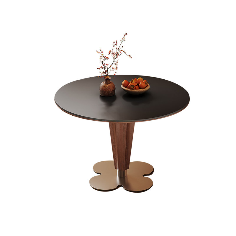 Table de salle à manger noire en pierre frittée, H 29,53 po x L 31,5 po x l 31,5 po