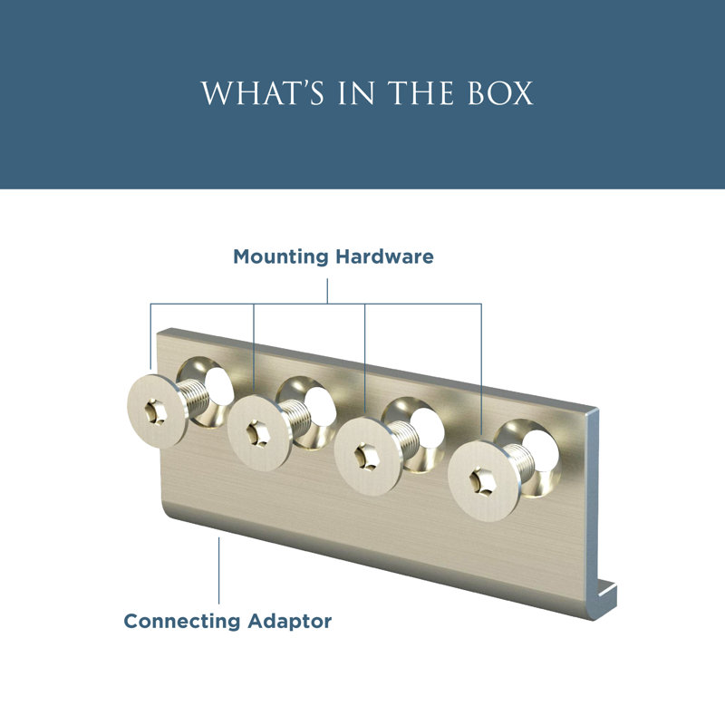 Adaptateur Connexion de rail, Nickel satiné