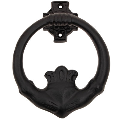 Claddagh Door Knocker Solid Cast Iron Victorian Colonial Retro Steampunk Gothic Baroque Medieval