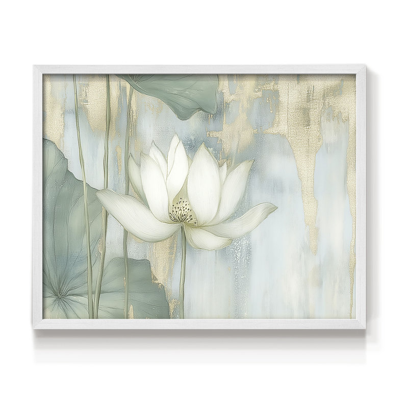 Série florale - LX - reproduction encadrée - réarmable, H 11 po x l 14 po, Blanc