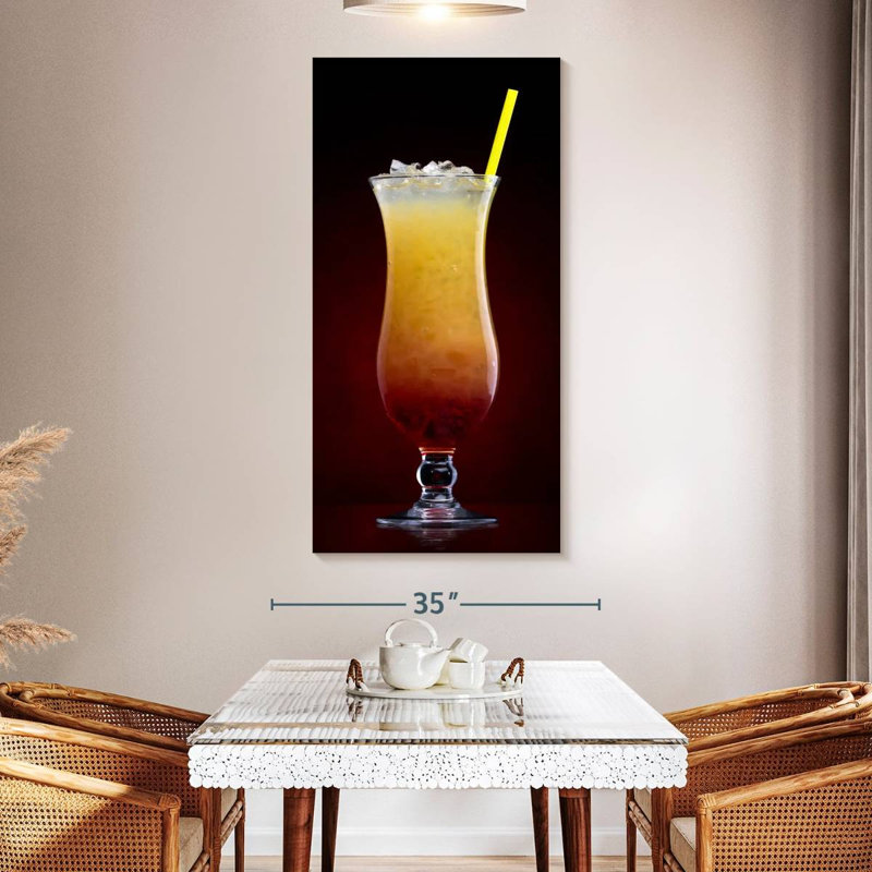 Téquila Sunrise Cocktail, H 30 po x l 15 po